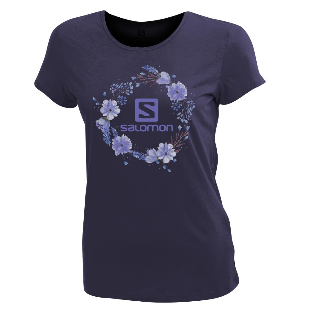 Salomon T-Shirts Dame Mørkeblå - SPRING SS W (FXRKD-7296)